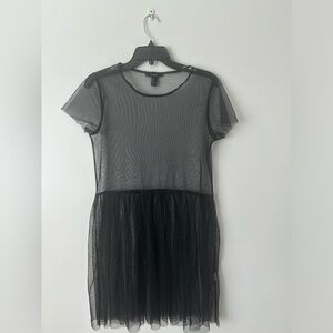 Forever 21 black mesh top size small